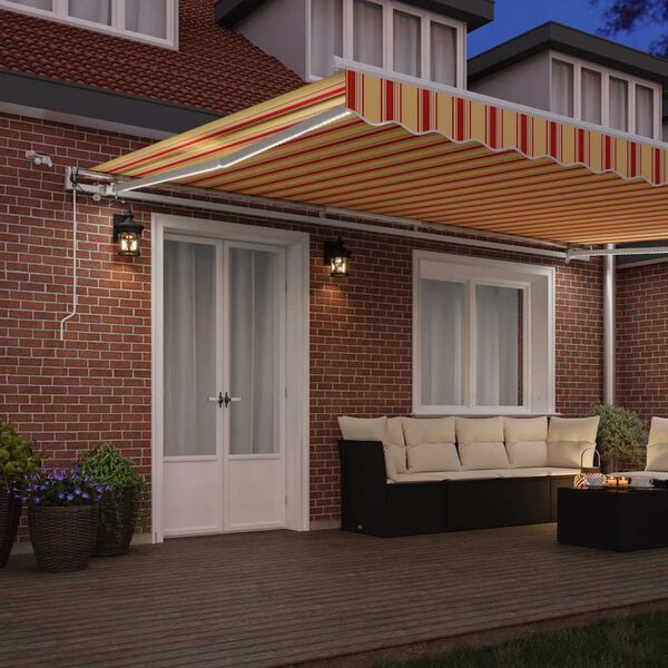 vidaXL I&scaron;traukiama markizė Geltona ir Oranžinė 500 &times; 300 cm