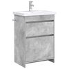 vidaXL Vonios baldų rinkinys Betono pilka 61 x 40 x 84,5 cm