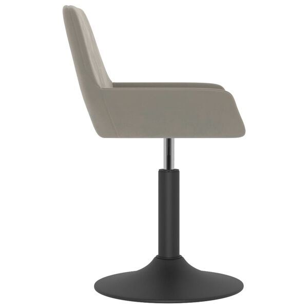 vidaXL Baro taburetė, &scaron;viesiai pilkos spalvos, aksomas