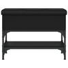 vidaXL Batų suoliukas, juodos spalvos, 62x32x45cm, apdirbta mediena