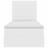 vidaXL Saugos lova su čiužiniu &Scaron;vari balta 90 x 200 cm Dirbtinė oda