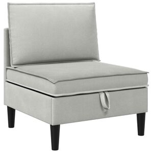 vidaXL Vidinė Sofa su Saugykla &Scaron;viesiai pilka Aksomas