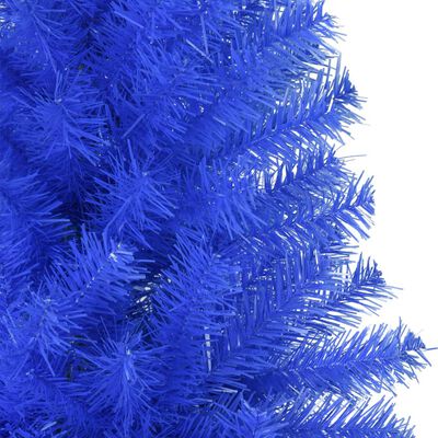vidaXL Dirbtinė Kalėdų eglutė su stovu, mėlynos spalvos, 180cm, PVC