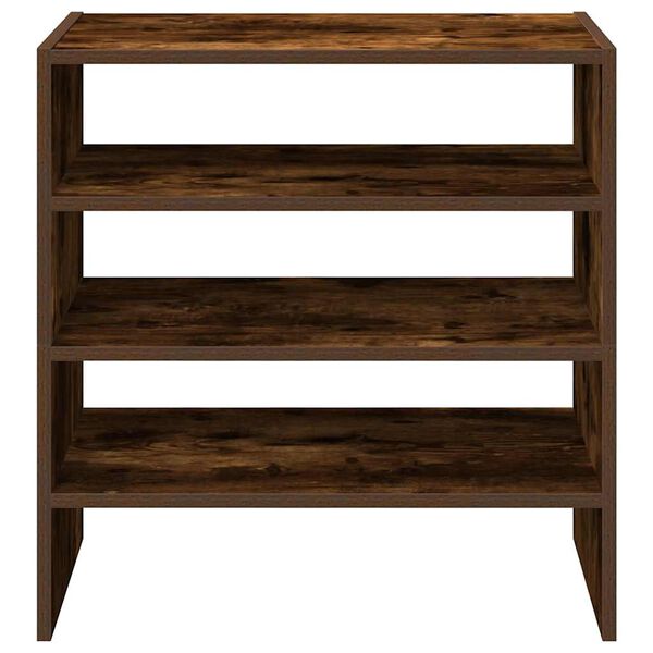 vidaXL Batų lentynos, 2 vnt., sukraunamos, dūminio, 60x30x30,5cm