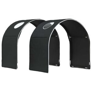 vidaXL Lovos tunelis 2 pcs Juodas 211 x 52,5 x 2 cm Poliesteris