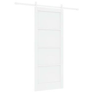 vidaXL Slankios durys 83 x 202 cm Pu&scaron;ies medienos masyvas Balta