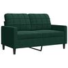 vidaXL Dvivietė sofa, tamsiai žalios spalvos, 120cm, aksomas