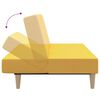 vidaXL Dvivietė sofa-lova, geltonos spalvos, audinys