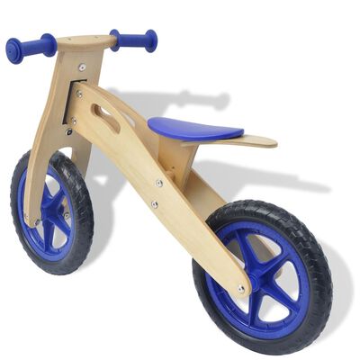 vidaXL Balansinis dviratukas, medinis, mėlynas