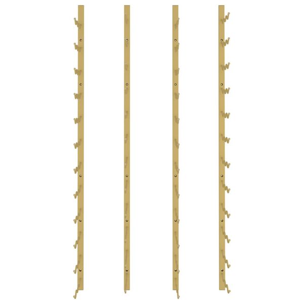 vidaXL Prie sienos montuojami vyno laikikliai, 2vnt., aukso, geležis