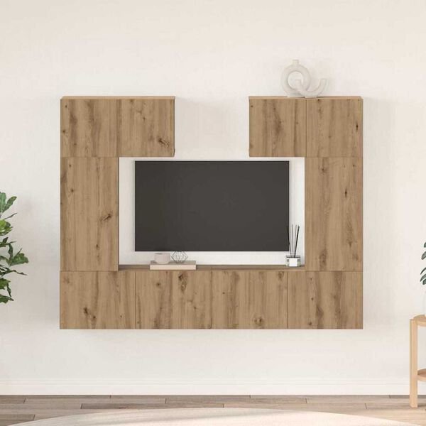 vidaXL TV spintelių komplektas 6 pcs artisano ąžuolo 80 x 30 x 30 cm