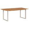 vidaXL Valgomojo stalas, 180x90x76cm, akacijos medienos masyvas