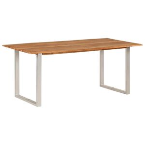 vidaXL Valgomojo stalas, 180x90x76cm, akacijos medienos masyvas