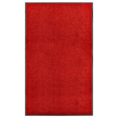 vidaXL Durų kilimėlis, raudonos spalvos, 90x150cm, plaunamas