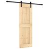 vidaXL Slankios durys 70 x 210 cm Natūrali ir juoda