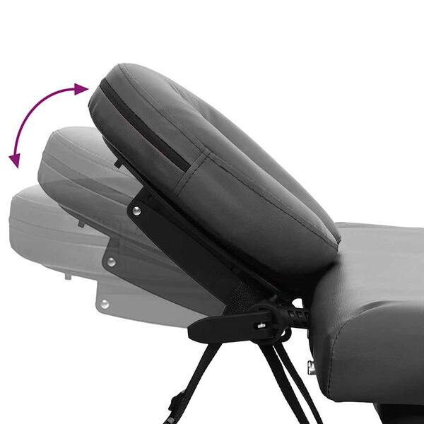 vidaXL Masažinis stalas, 4 zonų, antracito sp., 186x68cm, alium. rėm.