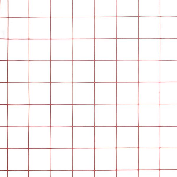 vidaXL Vielos tinklas su PVC danga, raudonas, 25x0,5m