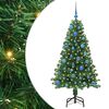 vidaXL Dirbtinė Kalėdų eglutė Žalia 150 cm PVC ir Plienas ir Plastikas