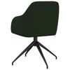 VidaXL Valgomojo kėdės, 2vnt., tamsiai žalios spalvos, aksomas