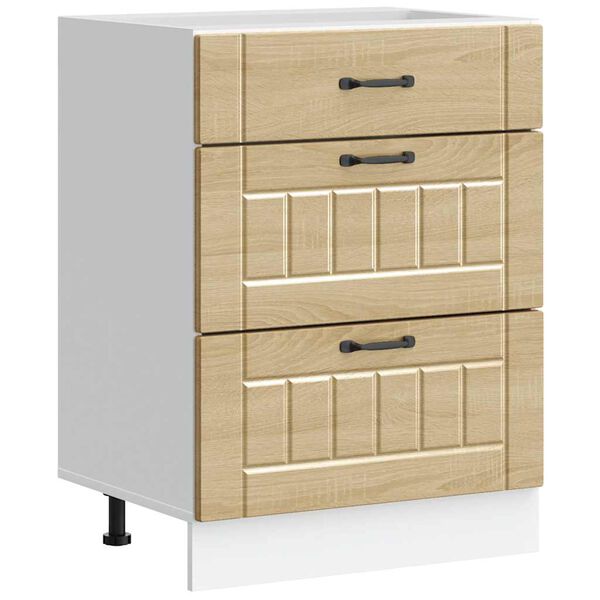 vidaXL Virtuvės spintelė, Lucca, sonoma ąžuolo, apdirbta mediena