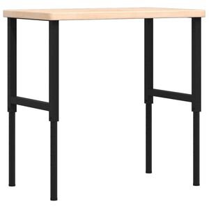 vidaXL Darbastalis, 100x60x(73-99,5)cm, ąžuolo masyvas, stačiakampis