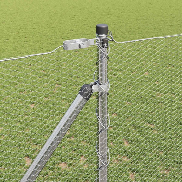 vidaXL Tvorelės stulpas Sidabro 50 x 1,4 m (13 mm tinklas) Plienas