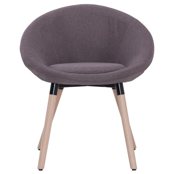 vidaXL Valgomojo kėdės, 6vnt., taupe spalvos, audinys