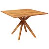 vidaXL Sodo stalas, 110x110x75cm, akacijos medienos masyvas