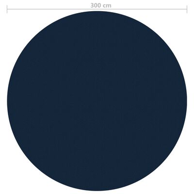 vidaXL Saulę sugerianti baseino plėvelė, juoda/mėlyna, 300cm, PE