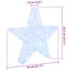 vidaXL 3D žvaigždė su 50 LED &Scaron;alta balta 55 x 53.5 x 10 cm Akrilas