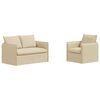 vidaXL Sofa 2 pcs Kreminė 196 x 82 x 85 cm audinys