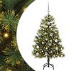 vidaXL Dirbtinis sulankstomas kalėdų medis su kankorėžiais 120 cm