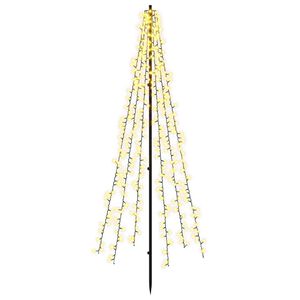 vidaXL LED Kalėdų medis EKENAS 165 cm 540 LED &Scaron;ilta balta Plienas