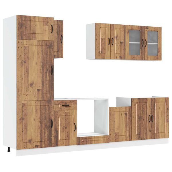 vidaXL Virtuvinių spintelių komplektas, 8 dalių, Kalmar, medienos