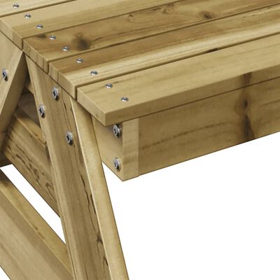 vidaXL Iškylų stalas vaikams, 88x97x52cm, impregnuota pušies mediena