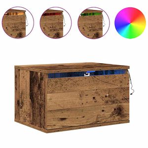 vidaXL Sieninis naktinis staliukas Senas medis 50 x 36 x 30 cm