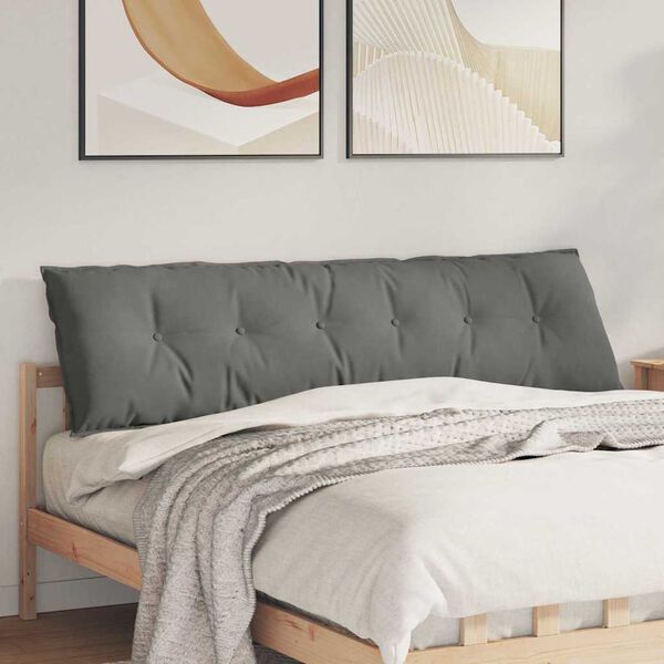 vidaXL Apsaugos Pagalvė Tamsiai pilka 180 x 50 cm Mikropluo&scaron;to audinys