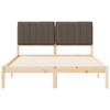 vidaXL Lovo rėmas su apmu&scaron;tu galvūgaliu Taupe 140 x 190 cm
