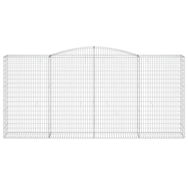 vidaXL I&scaron;lenkti gabiono krep&scaron;iai, 2vnt., 400x50x180/200cm, geležis