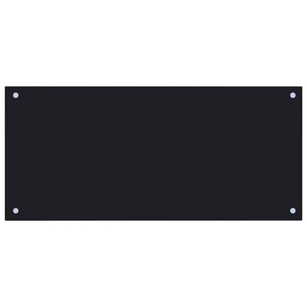 vidaXL Virtuvės užpakalinė plok&scaron;tė 2 pcs Juoda 90 x 40 cm