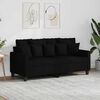 vidaXL Dvivietė sofa, juodos spalvos, 140cm, audinys