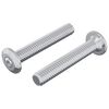 vidaXL Galvos užrakto varžtas 2 vnt. Sidabro M6 x 35 mm Plienas