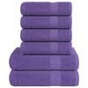 vidaXL 6 dalių rank&scaron;luosčių komplektas FROGN violetinis, 360 g/m&sup2;