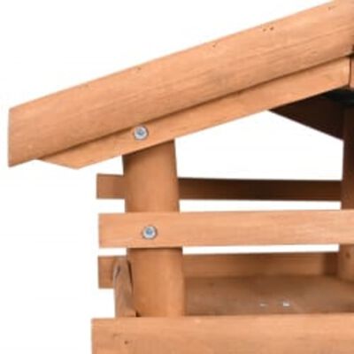 vidaXL Lesykla paukščiams su stovu, eglės mediena