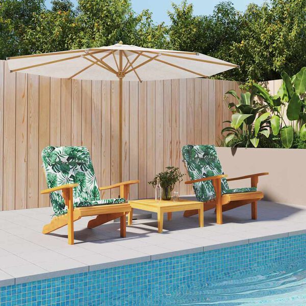 vidaXL Kėdės pagalvė 2 pcs Žalia 58 x 77 x 4.5 cm Oksfordo audinys