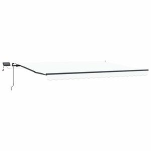 vidaXL I&scaron;traukiama markizė Balta 400 &times; 350 cm Audinys ir aliuminis
