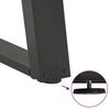 vidaXL Valgomojo stalo kojos, U formos, 2 vnt., antracito spalvos, 100x(72-73) cm, plienas