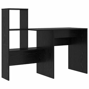 vidaXL Stalas Juodas ąžuolas Apdirbta mediena 131,5 x 50 x 106,5 cm