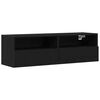 vidaXL TV sieninė spintelė 100 x 30 x 30 cm Juodas ąžuolas