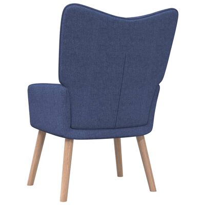 vidaXL Poilsio kėdė, mėlynos spalvos, audinys